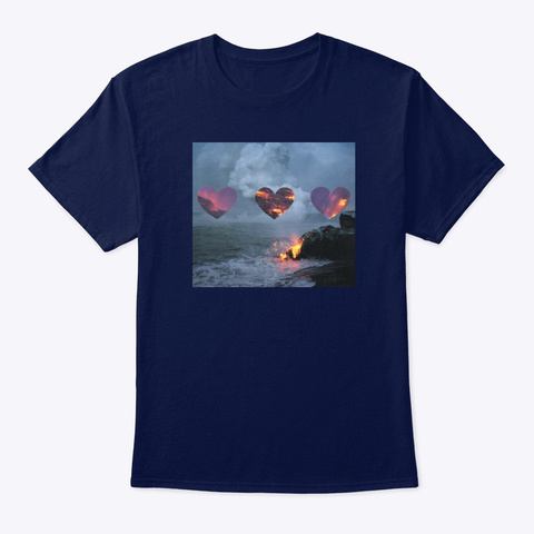 Wave Navy T-Shirt Front