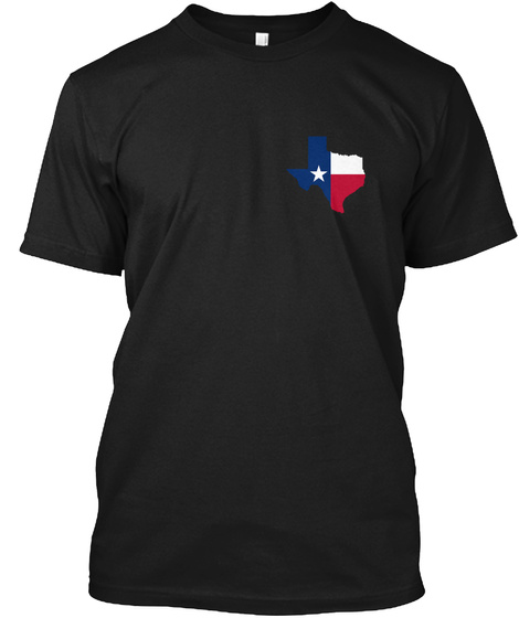 Texas Flag Black T-Shirt Front
