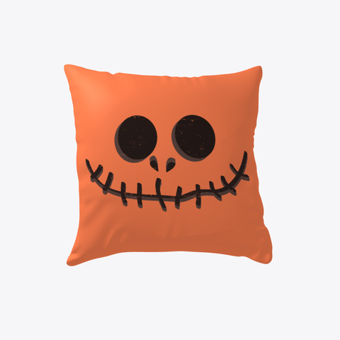 Smiley Pumpkin Halloween Pillow Coral T-Shirt Front