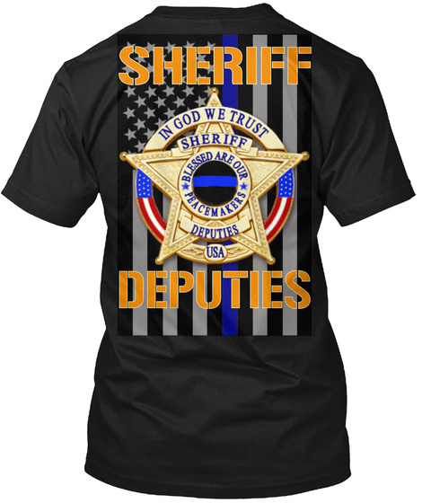 Sheriff Deputies Thin Blue Line Flag Unisex Tshirt