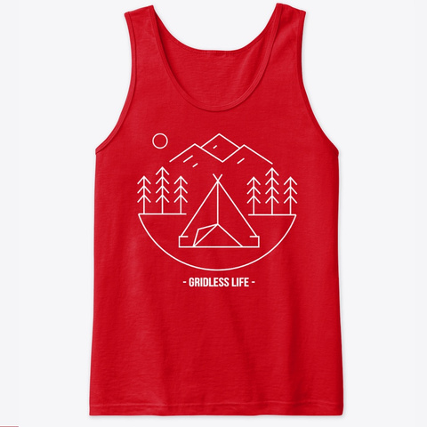 Happy Camper Tank Top Red T-Shirt Front