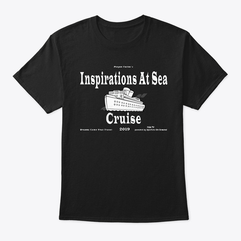 Inspirations At Sea Cruise 5 Black T-Shirt Front