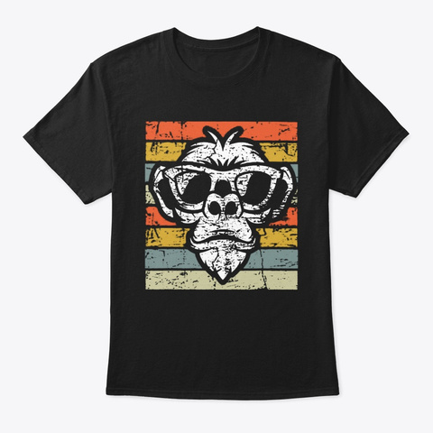 Pretty Gun Monkeys Vintage Style Shirts Black T-Shirt Front