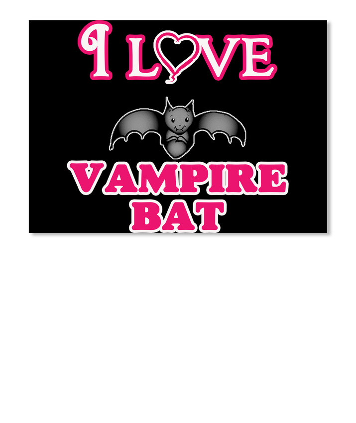 Landscape Sticker Details about   Printed I Love Vampire Bat Sticker Landscape 