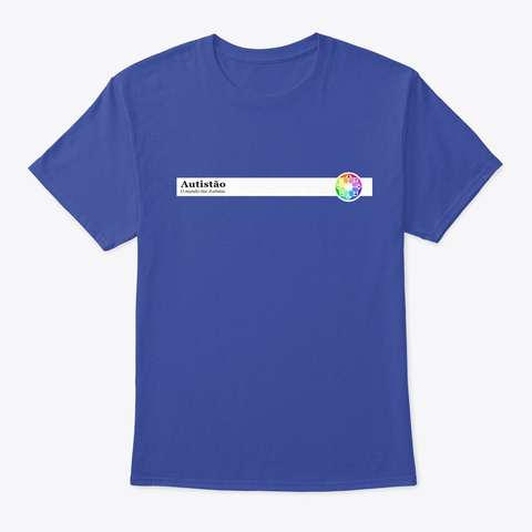 Camiseta Minimalista Do Autistão [Pt] Deep Royal Camiseta Front