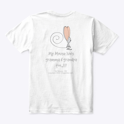 My Mouse Luve Mom & Dad Kids T Shirt White T-Shirt Back