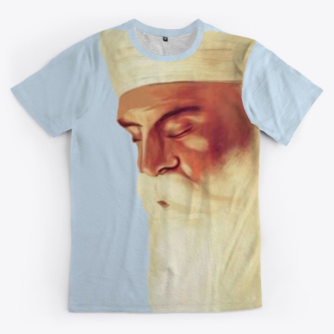 Sri Guru Nanak Dev Pale Blue T-Shirt Front