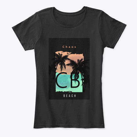 Chaos Beach Vintage Shirts Black T-Shirt Front