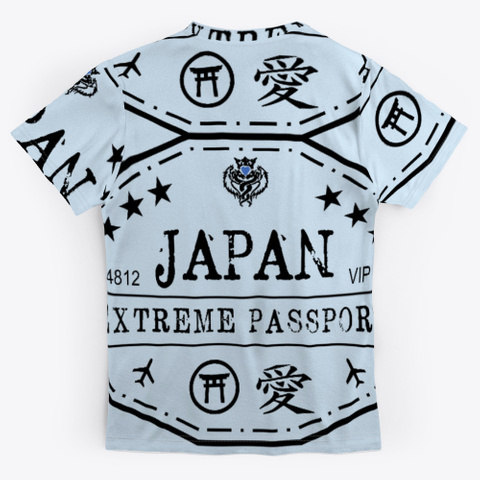 Japan Collection Pale Blue T-Shirt Back