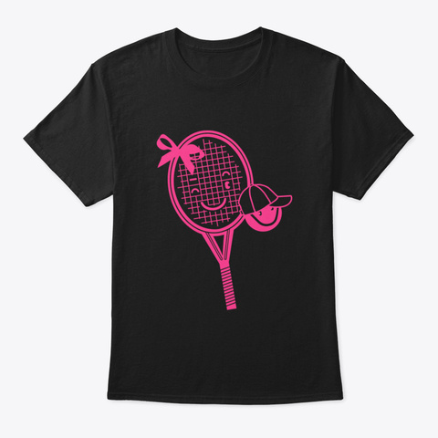I Love Tennis Rawfx Black Kaos Front
