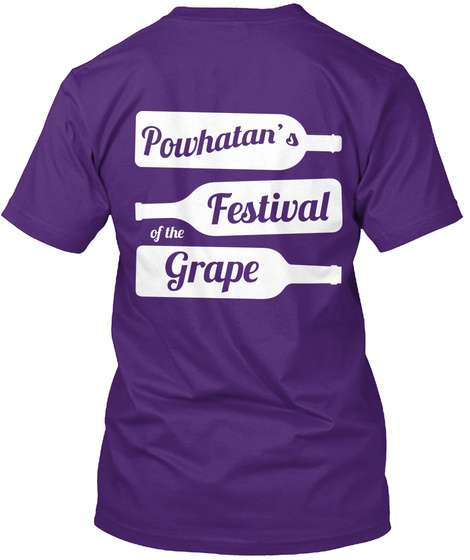 Powhatan's  Festival Of The Grape Purple T-Shirt Back