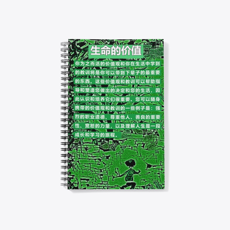 The value of life Notebook CA$25.39