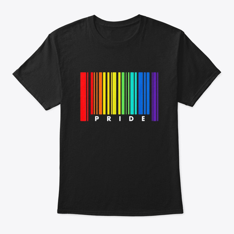 Barcode Gay Pride Lgbt T Shirt Lesbian Black Camiseta Front
