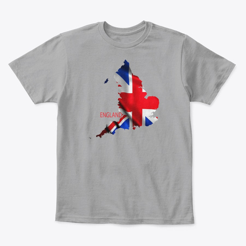 England Wave T Shirt Light Heather Grey  T-Shirt Front