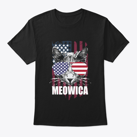 Meowica 4 Th Of July 2020 Ts6sv Black Camiseta Front