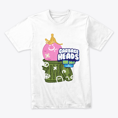 Garbageheads Pinky White T-Shirt Front