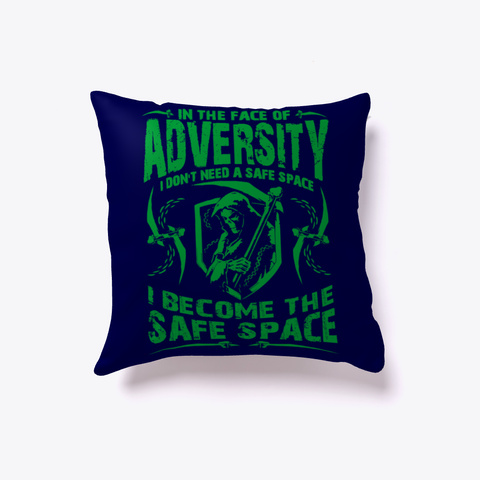In The Face Of Adversity Pillow Dark Navy T-Shirt Front