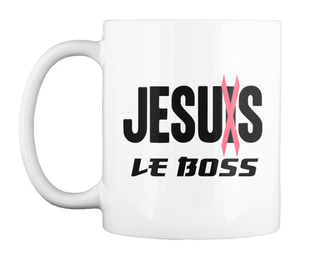 Jesuis Le Boss White T-Shirt Front