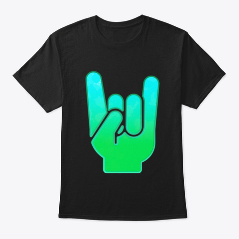 Rock ‘N’ Roll Nightlife Art Black T-Shirt Front