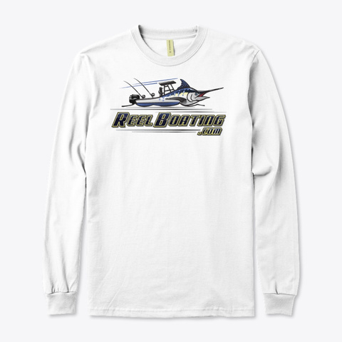 Full Reel Boating Logo   Front White T-Shirt Front