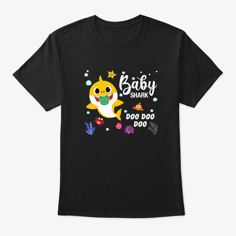 Baby Shark Doo Doo Zqj7c Black Camiseta Front