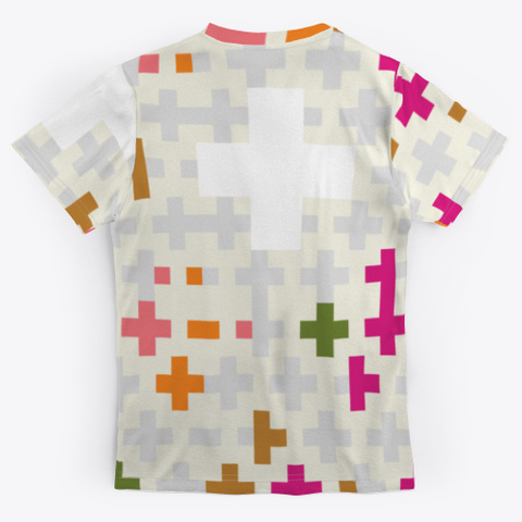Geometric Abstract Colorful Cross Design Standard Camiseta Back