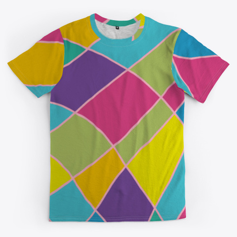 Abstract Colorful Minimal Art 80s Style Standard T-Shirt Front