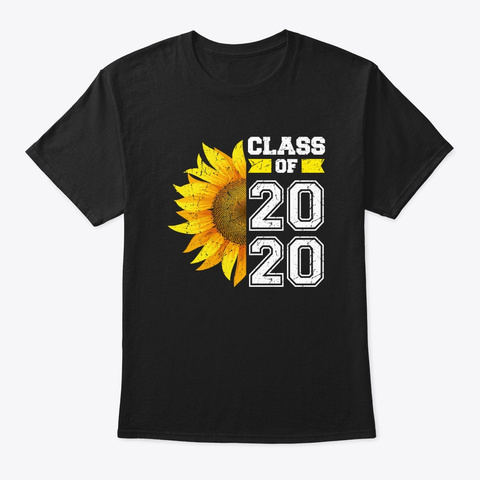 Class Of 2020 High School Graduation Sen Black Camiseta Front
