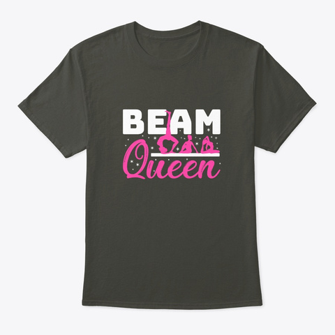 Beam Queen Gymnastics Handstand Queen Smoke Gray T-Shirt Front