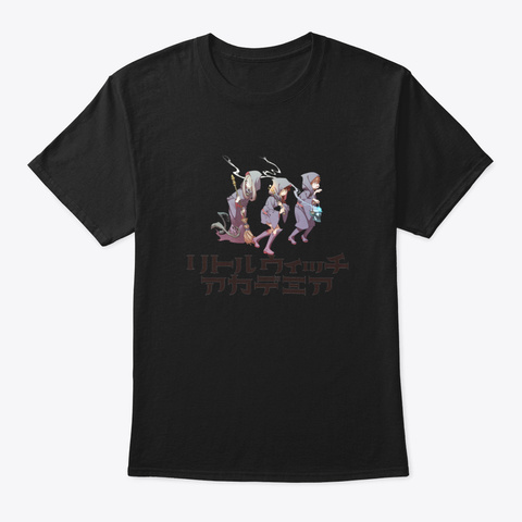 Little Witch Academia Anime Black Maglietta Front