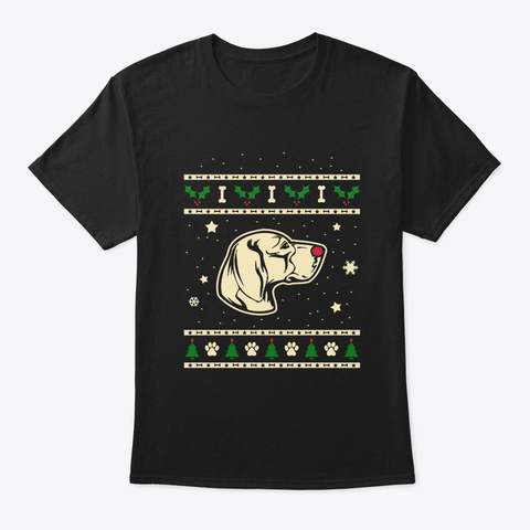 Christmas Harrier Gift Black T-Shirt Front