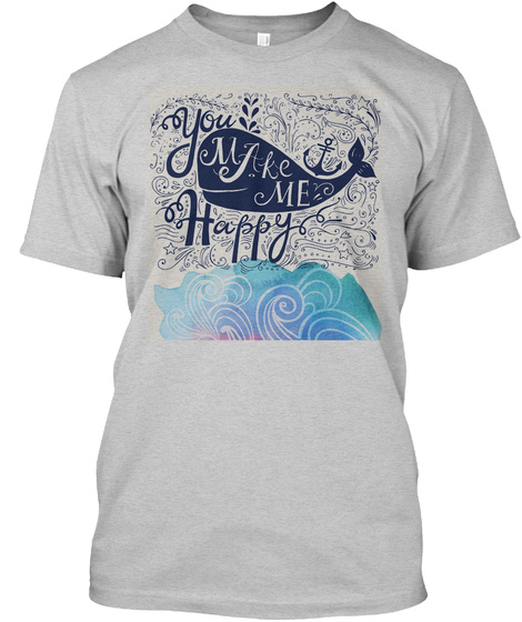 Whale T Shirt / Hoodie Light Steel T-Shirt Front