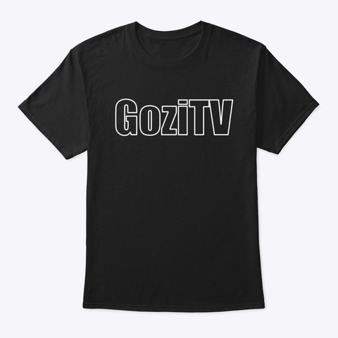 Gozi Tv Official Merch  Black T-Shirt Front