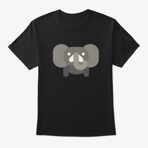 Baby Elephant Kncgz Black T-Shirt Front