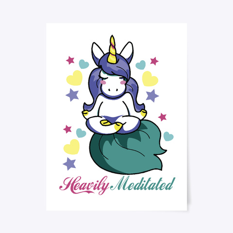 Heavily Meditated Poster White Camiseta Front
