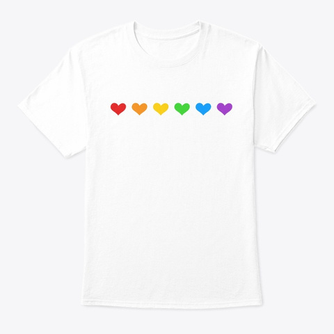 Rainbow Color Of Love   Lgbtq Pride White T-Shirt Front