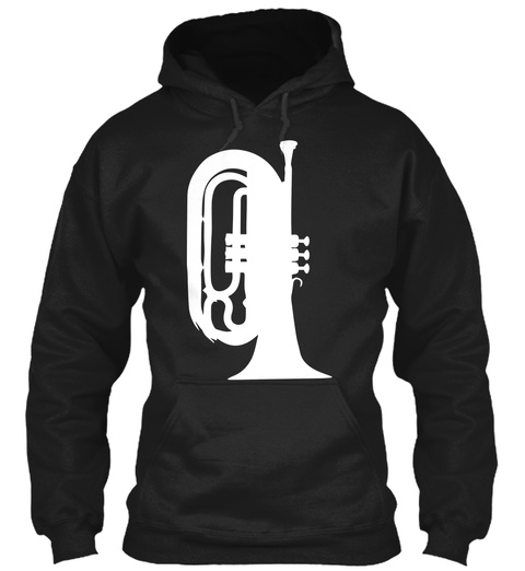 Simple Marching Baritone Hoodie Black T-Shirt Front
