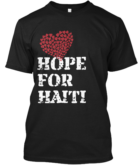 Hope For Haiti Black T-Shirt Front