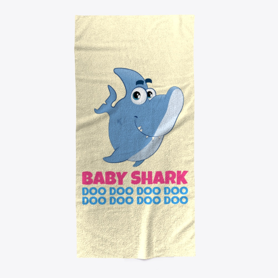 baby shark beach towel