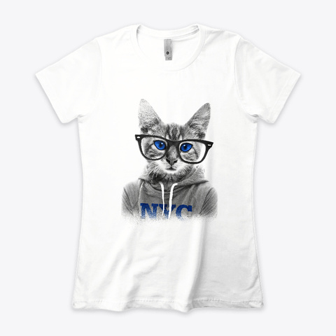 Cat Lovers  White T-Shirt Front