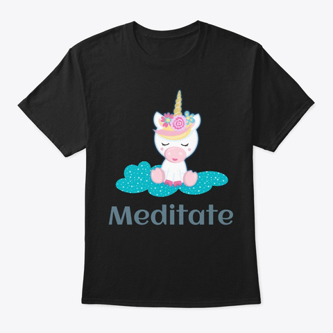 Meditate Black T-Shirt Front