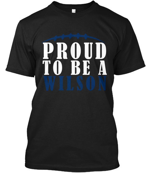 Limited Edition Proud Wilson Black T-Shirt Front
