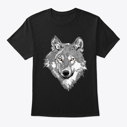 Wolf T Shirts Black T-Shirt Front