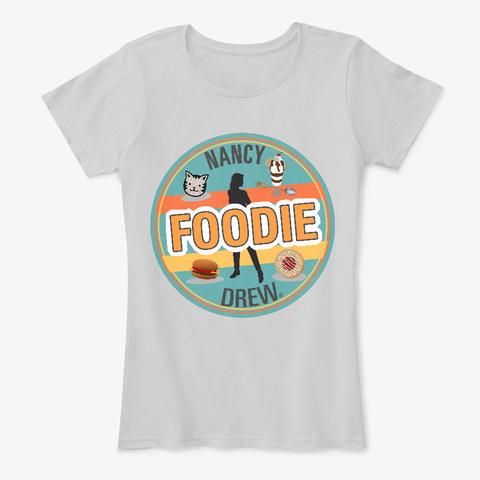 Nancy Drew Foodie Light Heather Grey T-Shirt Front