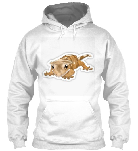 Crested Gecko  White T-Shirt Front