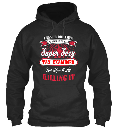 Tax Examiner Jet Black T-Shirt Front
