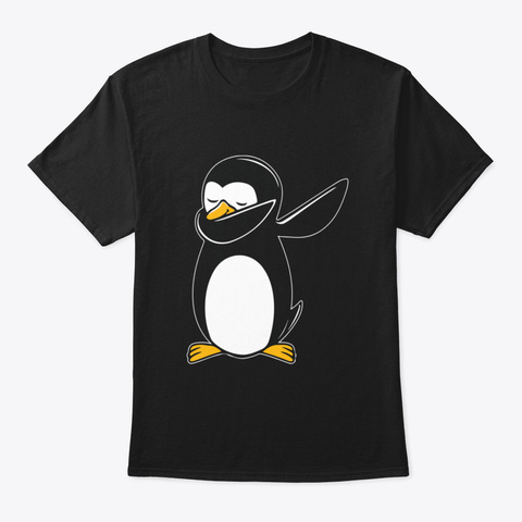 Dabbing Penguin  For Animal Lovers Black T-Shirt Front