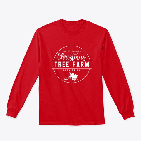 Swift Christmas Tree Farm Red T-Shirt Front
