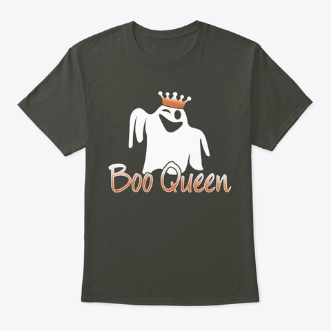 Funny Halloween Boo Queen Smoke Gray T-Shirt Front