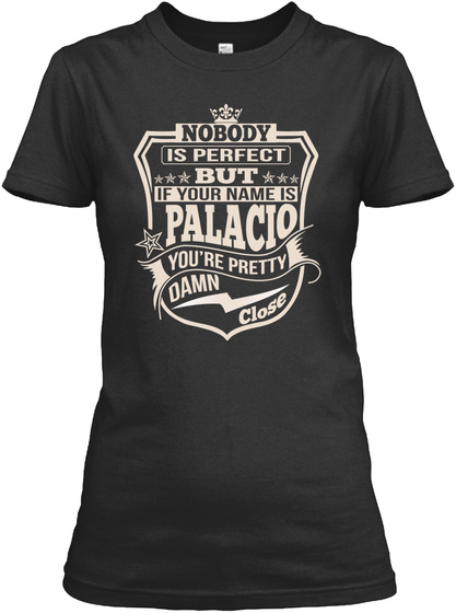 Nobody Perfect Palacio Thing Shirts Black T-Shirt Front